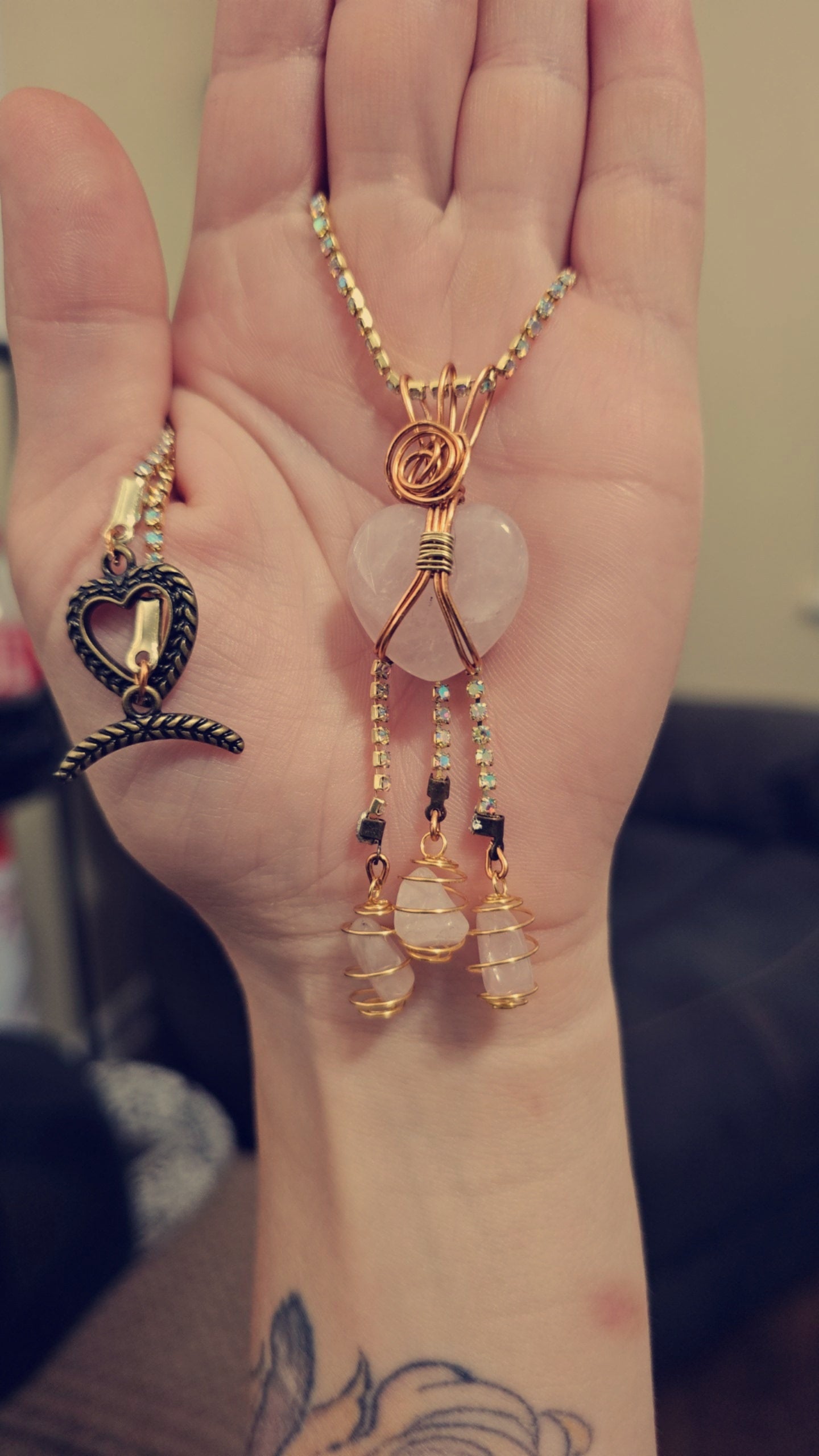 Heart-Stone Dream-Catcher Necklace