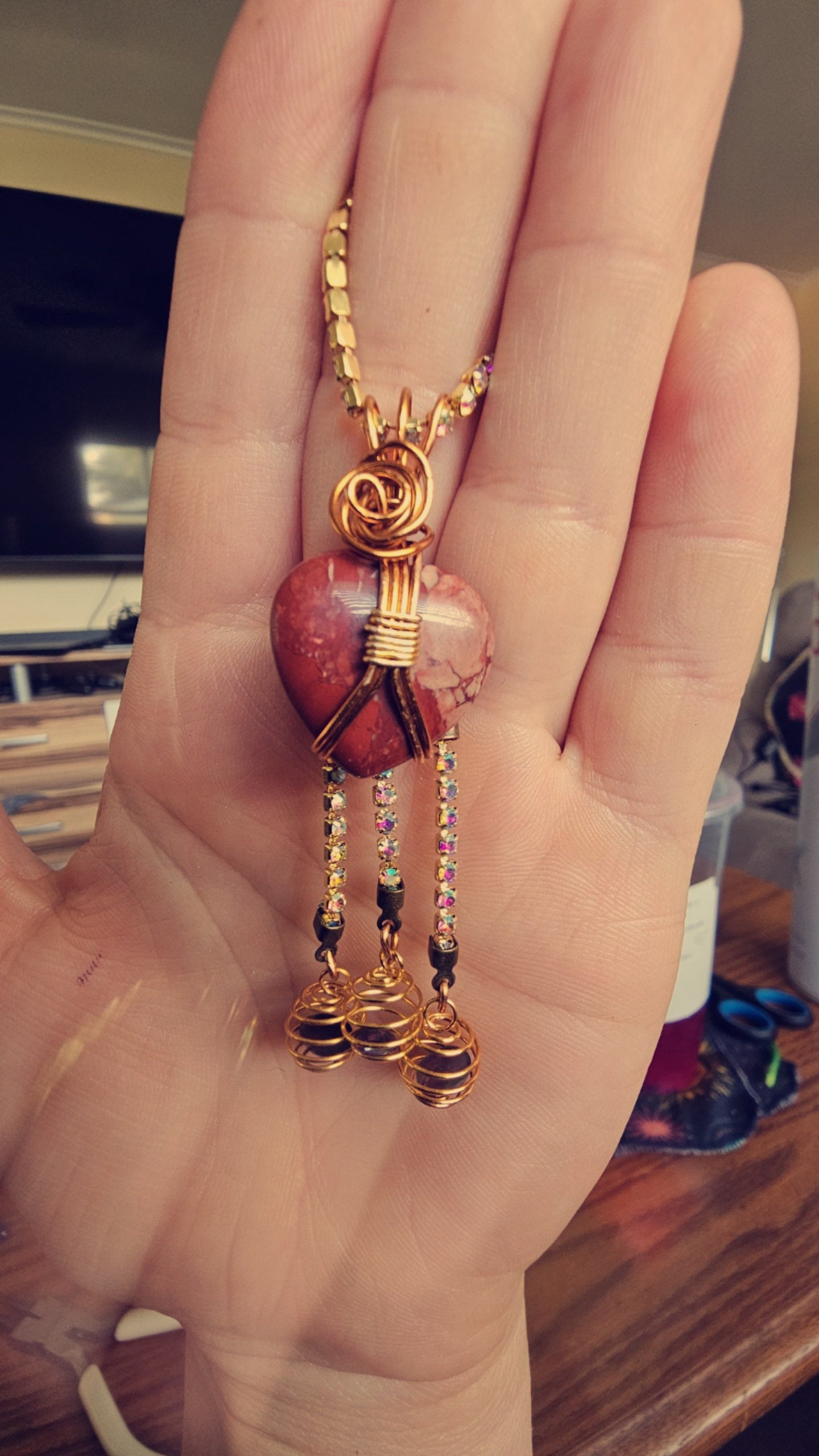 Heart-Stone Dream-Catcher Necklace