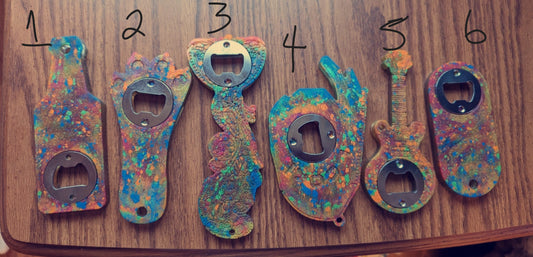 Rainbow Splatter Bottle Openers